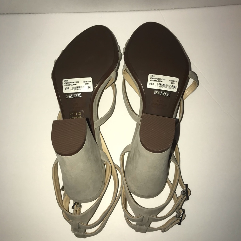 Schutz Sandal Heels Karls Size 9.5B gray - Picture 6 of 10